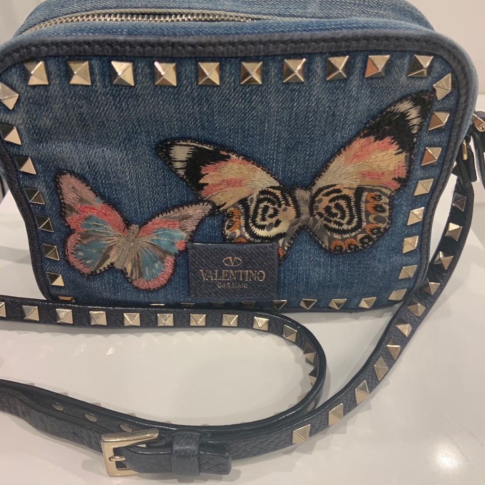 Valentino Rockstud Butterfly Camera Bag